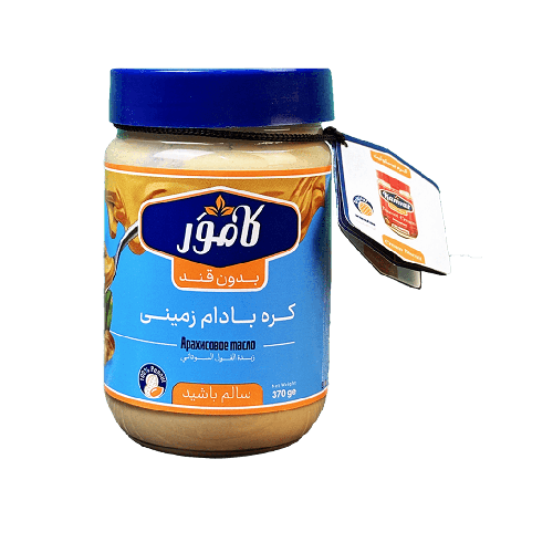 کره بادام زمینی 370گرمی کامور