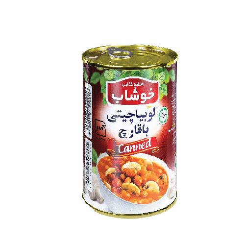 کنسرو لوبیا چیتی باقارچ خوشاب